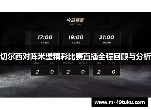 切尔西对阵米堡精彩比赛直播全程回顾与分析